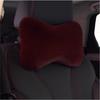 Car Plush Neck & Waist Pillow Set - Bone-Shaped Headrest Pair