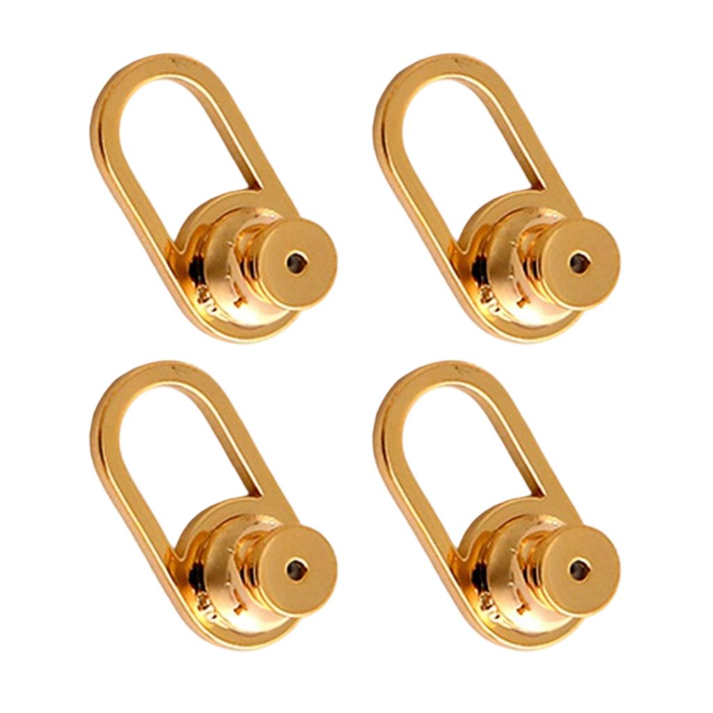 Pack of 4 U Shaped Earring Lifter Backs for Heavy Earrings and Droopy Earlobes Large Earring Back Replacements