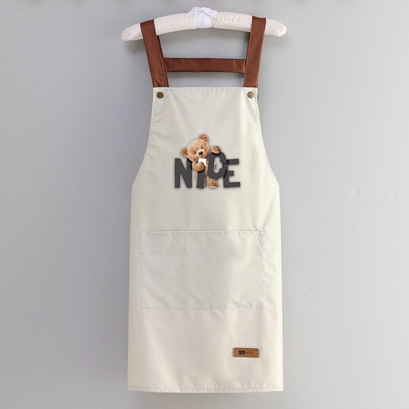 Waterproof Stain-Resistant Kitchen Apron with Simple Print