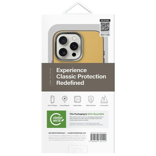 Uniq Etui Lyden Ds Iphone 16 Pro 6.3    Magclick Charging Żółto-Szary/Yellow-Grey