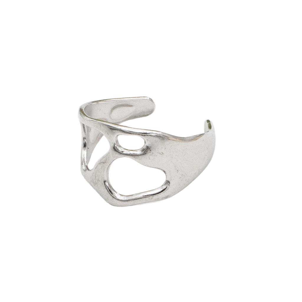 Fashion Stainless Steel Adjustable Rings for Women Sliver Color Hollow Open Finger Rings Men Female Jewelry Weddings Gifts