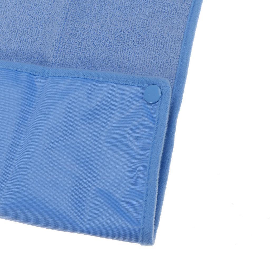 Adult Waterproof Elderly Meal Bib Sky Blue Large Soft Washable Cloth Feeding Aid Clothing Protector Mealtime Protector