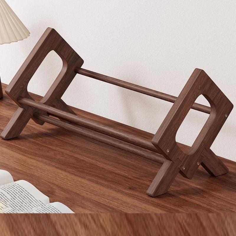 Holz-Schreibtisch-Bücherregal Zeitschriftenständer Tischplatten-Bücherregal Schräg gestelltes Bücherregal für Wohnzimmer Home Office