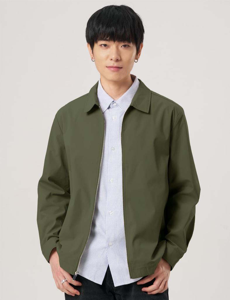 TACVASEN Casual Lightweight Windproof Military Size OD M Men's Jacket, Spring/Autumn Clothing, Jumper, Windbreaker, Workwear, Baseball, Jacket,