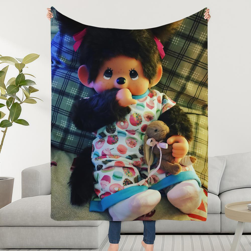 Decke Überwurf Niedlich Super Cartoon Gemütlich Plüsch Wohnzimmer M-MonchhichiS-ES Sofa Couch Kindlich Geburtstagsgeschenke