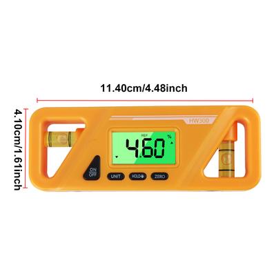 LCD Display Level Box Inclinometer With Backlight Protractor Digital Horizontal Angle Measuring Instrument HW300 Magnetic