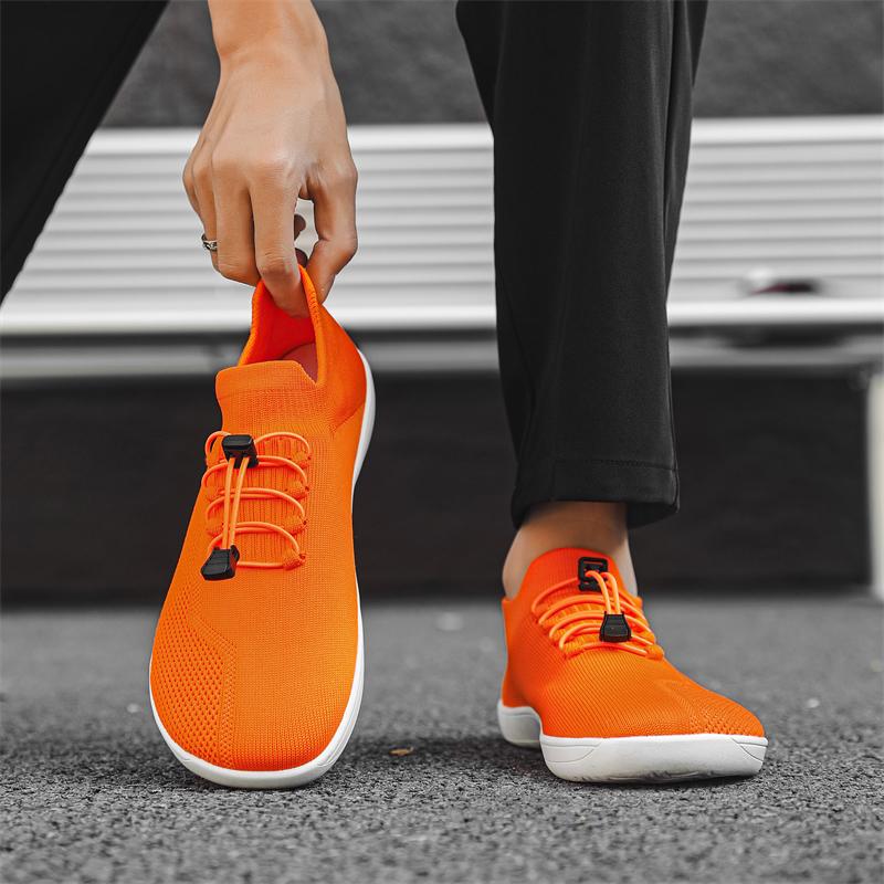 Knitted Mesh Socks Shoes Wide Toe Walking Traveling Shoes Breathable Casual Shoes Leisure Flats Elastic Non-slip