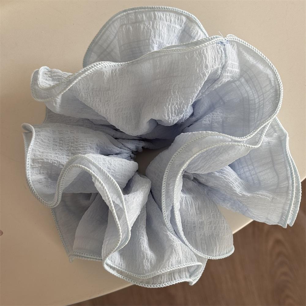 oversized pleated large intestine hair band Korean head flower blue hair band atmosphere headband tied hair headband headband headband headband синий