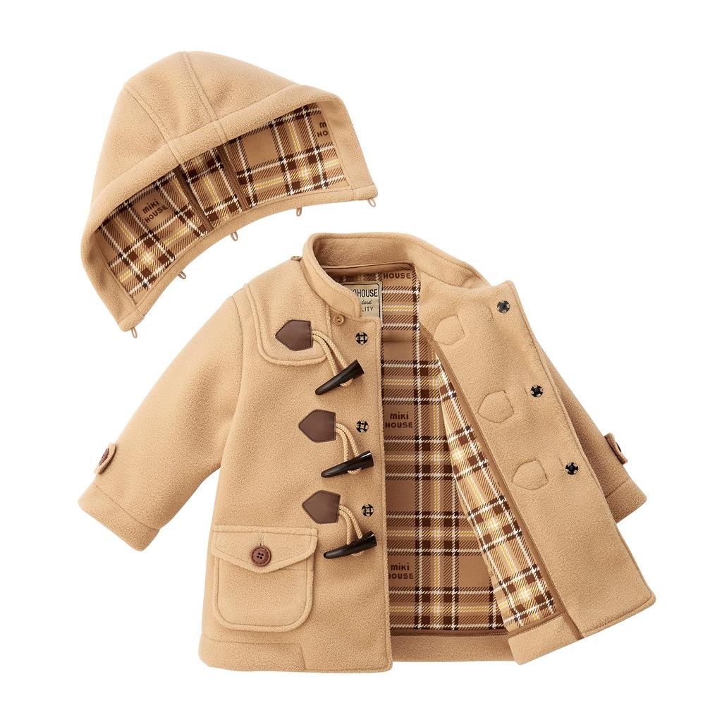 Duffle Cold Weather Beige [MIKI HOUSE] Kabát, Svrchní oblečení, Fleecová bunda, Bunda, Chlapci, Dívky, Miminka, Děti, Dětské oblečení, 10-3862-497, 110 cm,