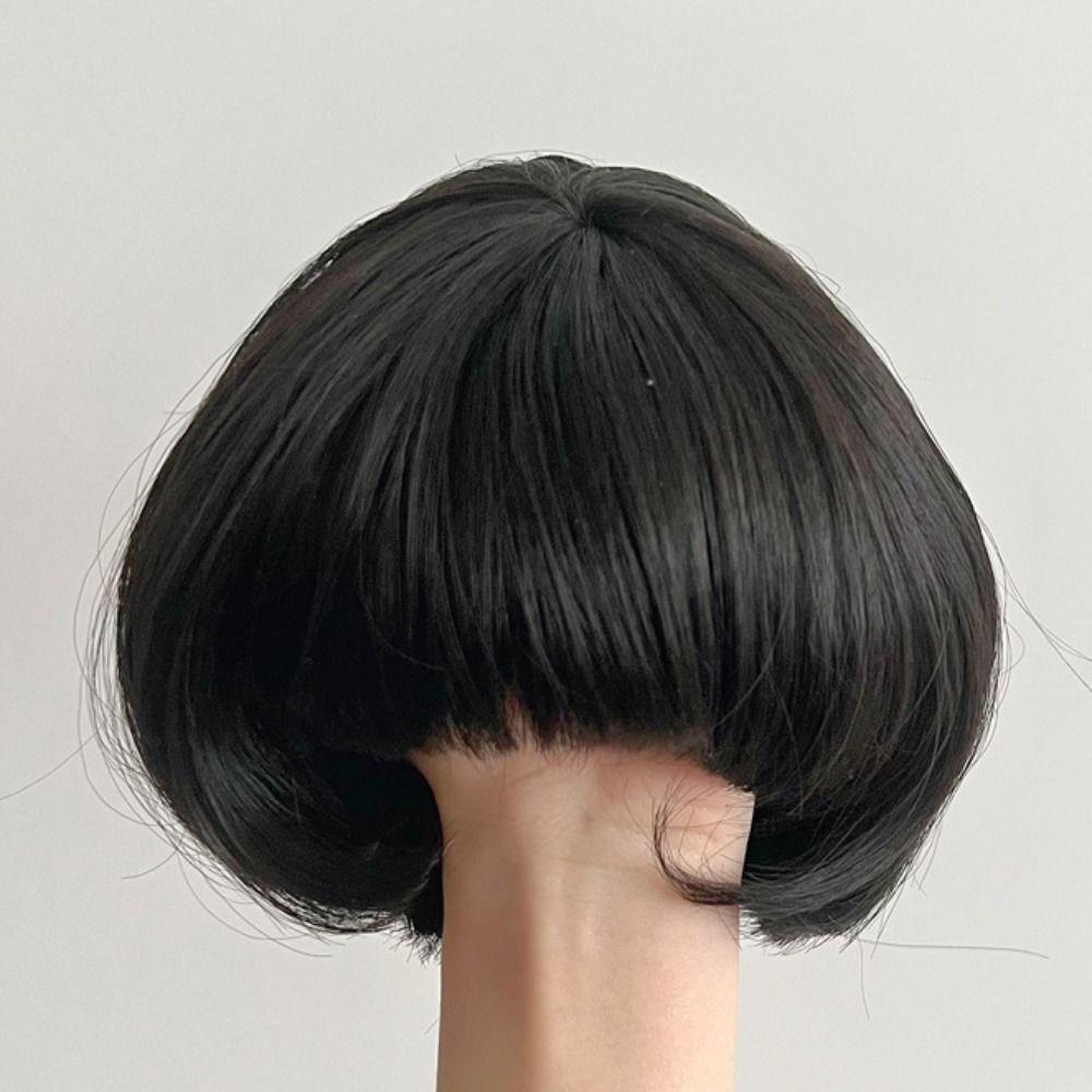 

Милий дитячий перук із синтетичного волосся, головний убір для новонароджених, модний дитячий перук, реквізит для фотографій чорний