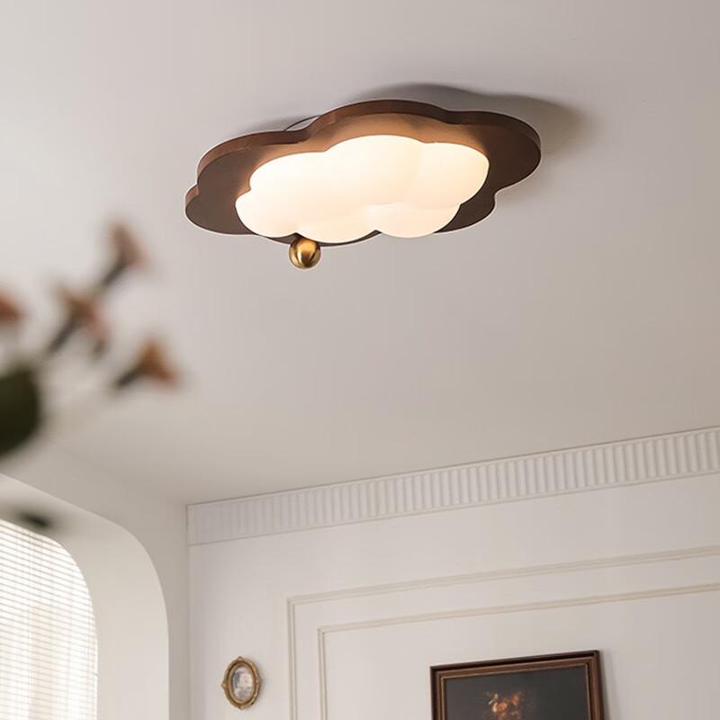 Taichuang Retro Walnut Star Eye-Care Smart Ceiling Lamp