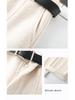 Women's Off-White Velvet Woolen High-Waist Slimming Wide-Leg Pants - Autumn/Winter 2025 Collection