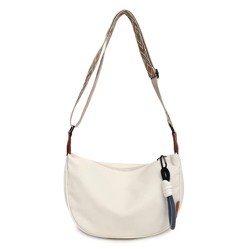 Solid Color Nyl Shoulder Bags for Women Fashi Hobos Crossbody Bag Ladies Casual Large Capacity Female Handbags Tote Purse