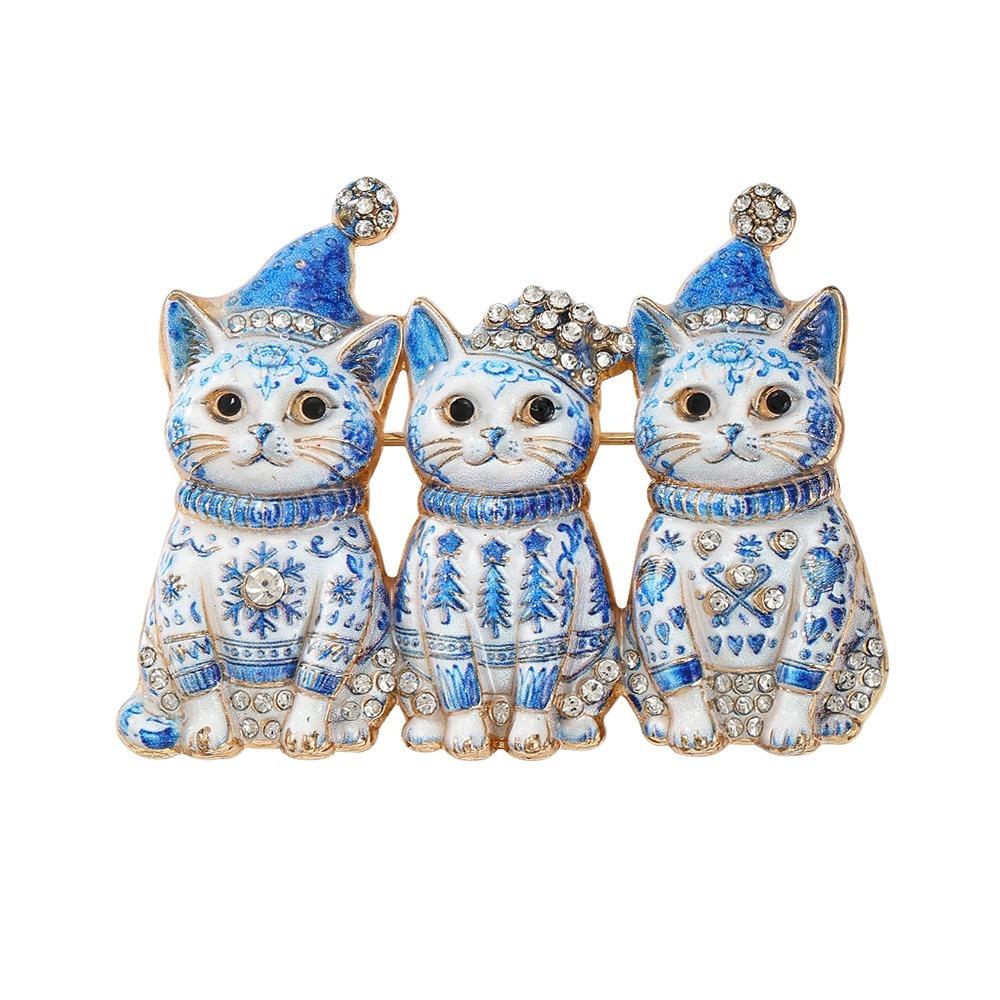 Alloy Lapel Pin Cat Shape Decor Pin Cute Clothing Pin Women Outfit
