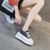 Inner Height Increase CM Leather Women, Autumn and Winter New Versatile Thick-soled Muffin Casual Shoes Autumn Models