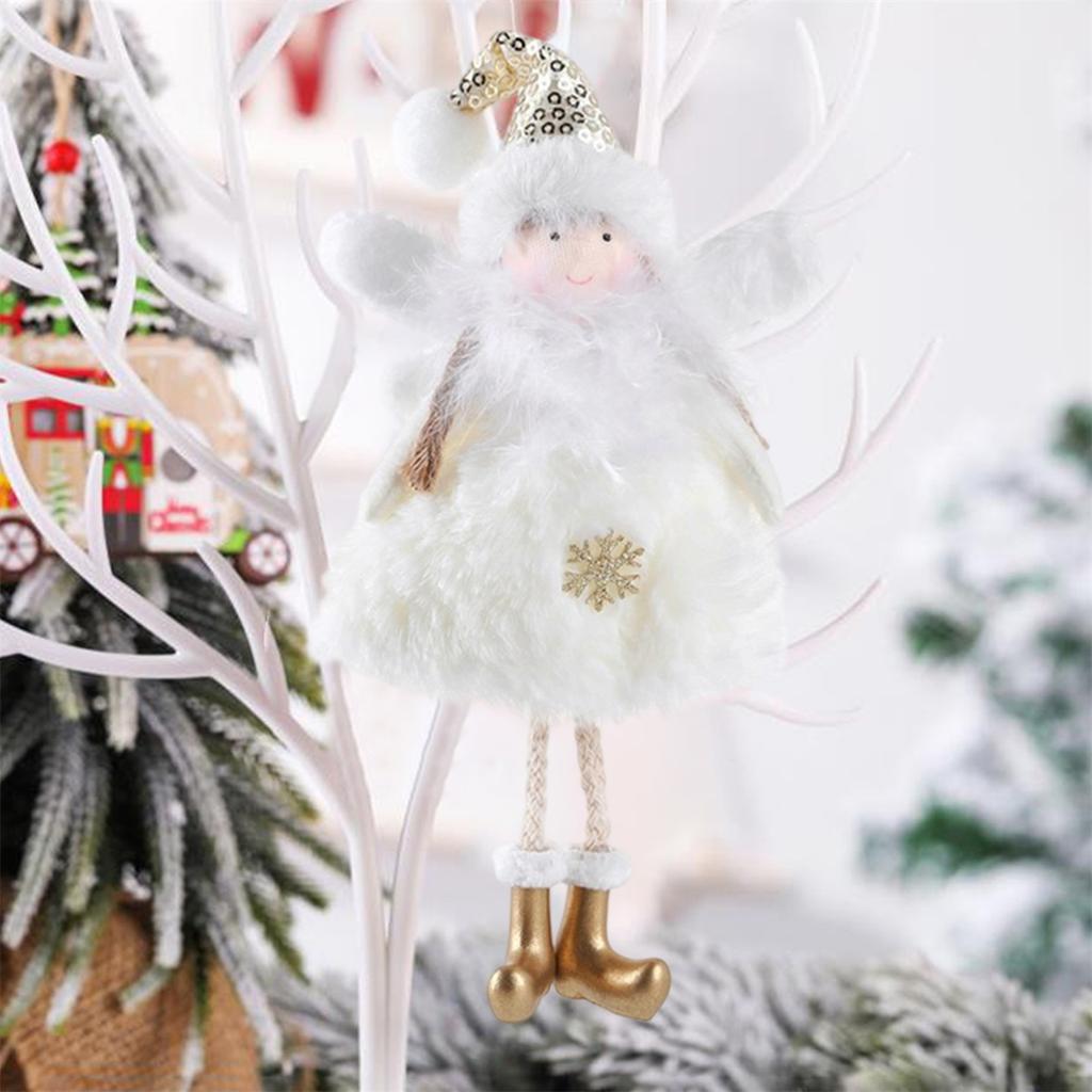 Cute Santa Claus Doll Ornaments Festive Christmas Tree Hanging Decorations for Home Office Party Celebration