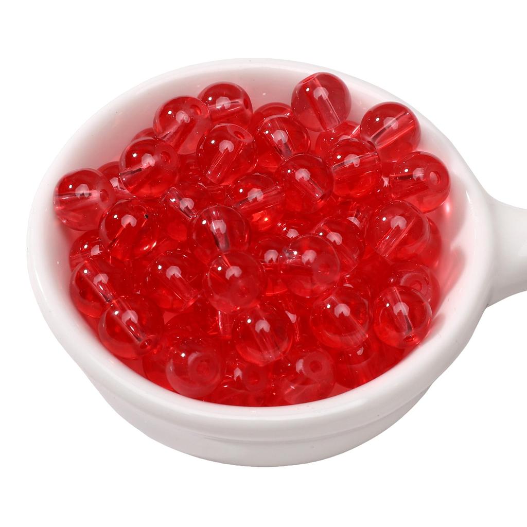 20-50Pcs High Transparency Glass Beads Loose Spacer Beads for Jewelry Making DIY Bracelet Necklace