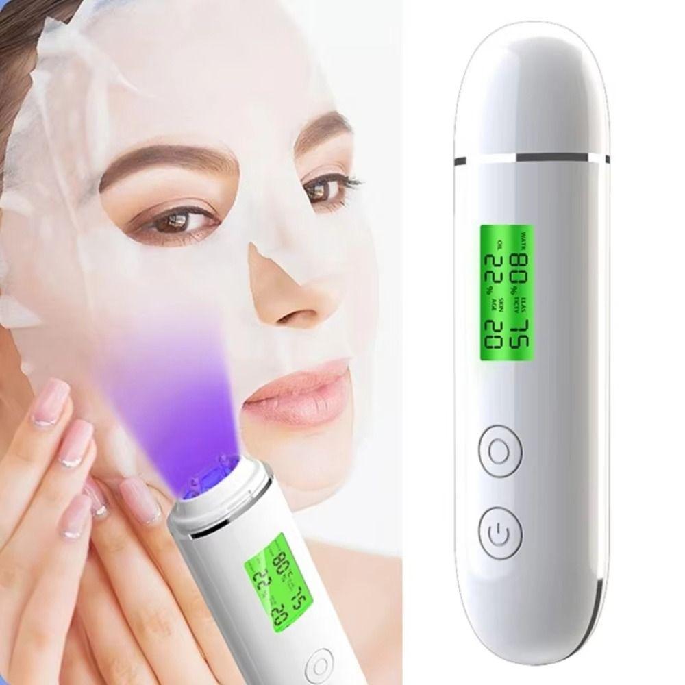 Portable Skin Analyzer Rechargeable Fluorescent Agent Detector Skin Hydration Monitor Face Care