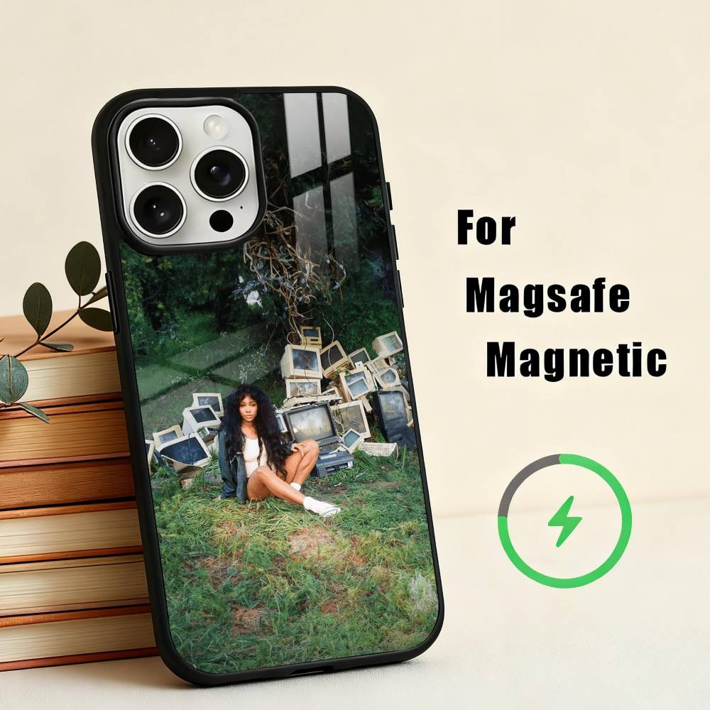 Moderne S-SZA-A Sänger Handyhülle für iPhone 17,16,15,14,13,12,Plus,Pro,Max für Magsafe Magnetisches Kabelloses Laden