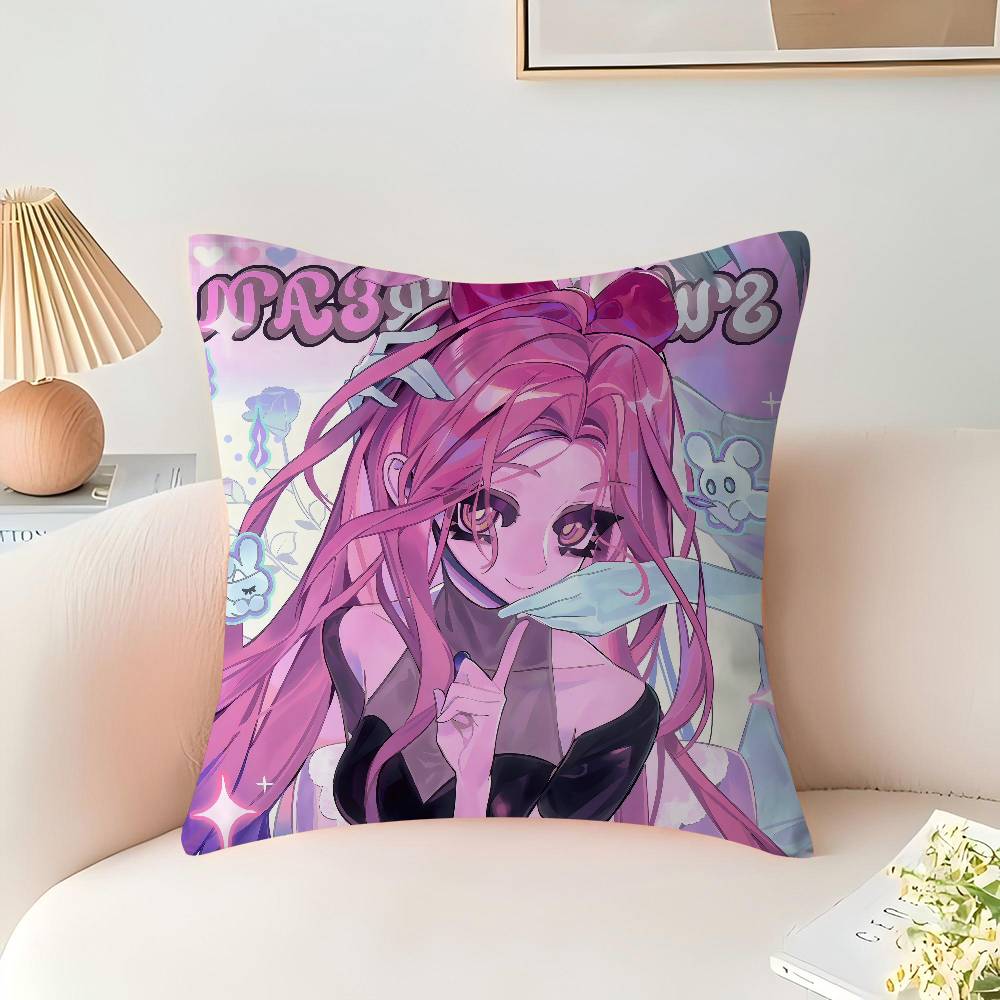 Anime Alien Stage Mizi Kissenbezug Auto Wurfkissenbezug für Sofa Auto Weihnachtsgeschenk 40x40cm 45x45cm