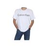 Calvin Klein Ss23 Letter Print Crew Neck Short Sleeve T-Shirt Men Tops White 40MC800-540