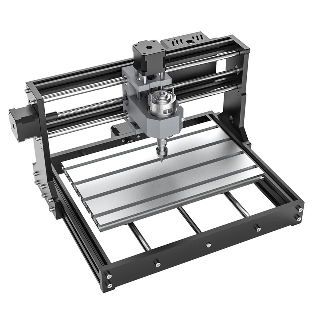 Gravator CNC 3 Axe Control GRBL Mașină de Gravat Control Manual Mașină de Sculptat Lemn 100‑240V Stecher UE