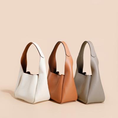 Bandolera Bag Head Layer Cowhide Bucket Bag, High-end Single Shoulder Bag, Armpit Bag, Vegetable Basket, Women's Bag