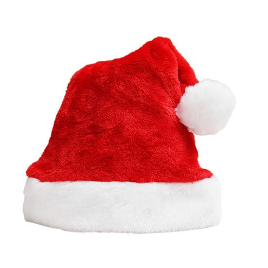 Plush Xmas Hat Soft Comfortable Vibrant Color Christmas Hat Festival Decor