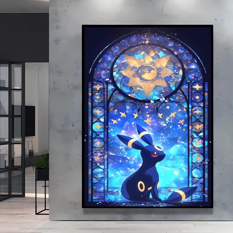 High Quality Canvas Pokemon Flareon Anime Poster Unique Design Cartoon Picture HD Printing Modern Home Living Room Wall Decor