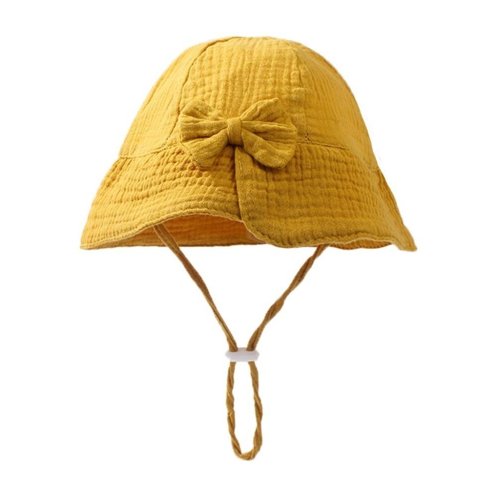 Cute Bowknot Baby Fisherman Hat Adjustable Bucket Cap New Princess Hat  Spring Summer