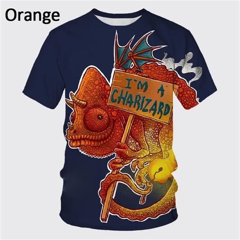 

Fun Chameleon T-shirt Animal Lizard Men s T-shirt 6XL