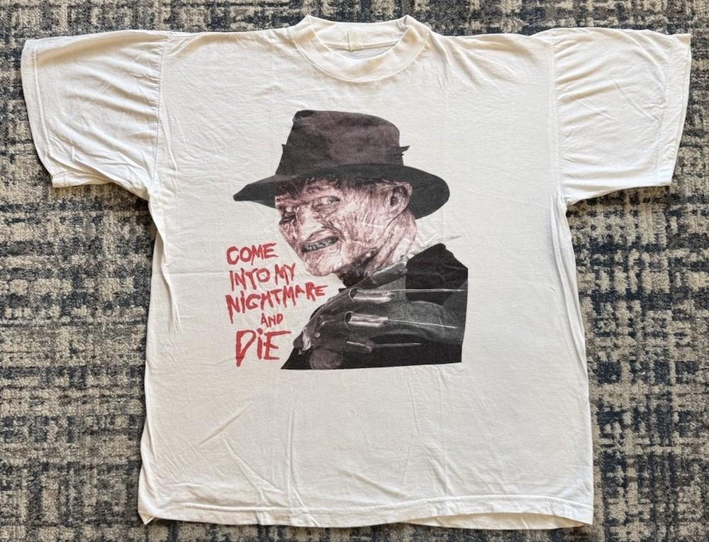 

Vintage 90s Freddy Krueger Come Into My Nightmare And Die T Shirt XL Horror Tee Unisex T-Shirt S