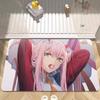 Anime Zero Two Rubber XXL PC Bathroom Mat Anti-slip Absorb Water Long Strip Cushion Bedroon Mat Welcome Doormat