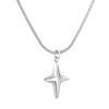 Simple Stainless Steel Little Star Pendant Necklace Women's Accessories Versatile Personality Sweet and Cool Tetragonal Star Collarbone Chain