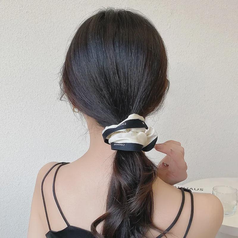Korean Style Hair Ring: Leather Ponytail Holder & Ball Hair Accessories for Women