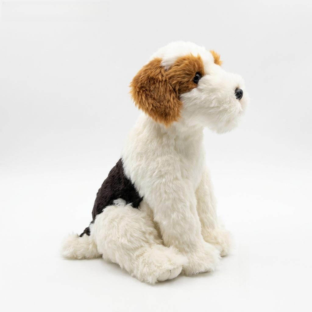 Lifelike Fake Dog Statue Realistic Animal Figurine Simulation Puppy Ornament for Home Decor Desk Shelf Decoration Gift 10in