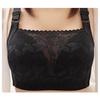 Lace Full Cup Gathered Bandeau Bra - Breathable, Wireless, Large Size