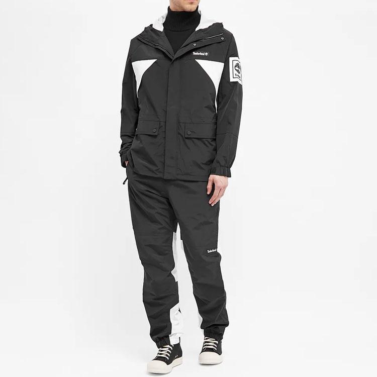 Timberland X Mastermind World Logo Print Color Block Windbreaker Jacket Men jackets Black A28YC-N92