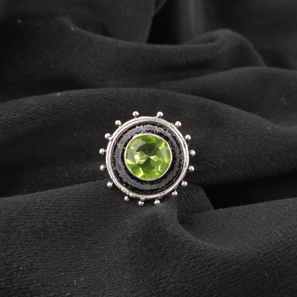 Peridot Gemstone Jewelry, 925 Solid Sterling Silver Ring, Handmade Charming Jewelry, Gorgeous Silver Ring Gift For Women