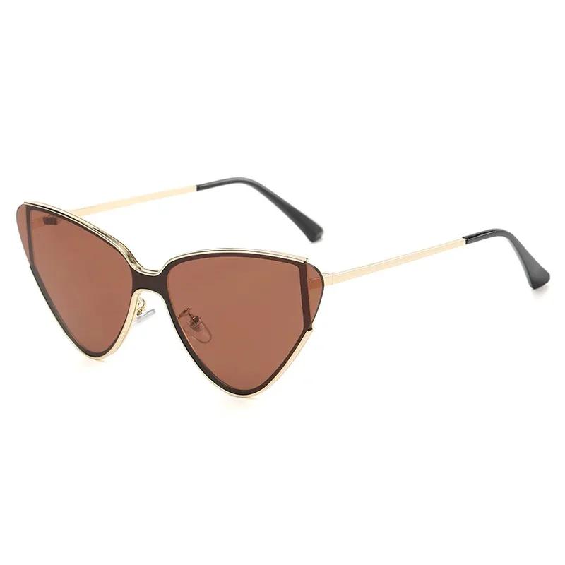 

Fashion Cat Eye Sunglasses Luxury Brand Design Women Metal Triangle Sun Glasses Retro Lady Shades Eyewear Oculos Gafas De Sol