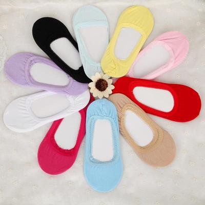 New Candy Color Boat Socks Non-slip Invisible Socks Women's Socks