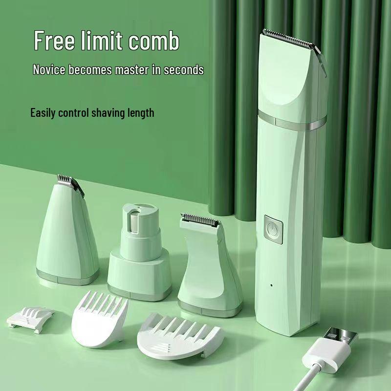 Pet Grooming Set: 4-in-1 Shaver for Dogs & Cats