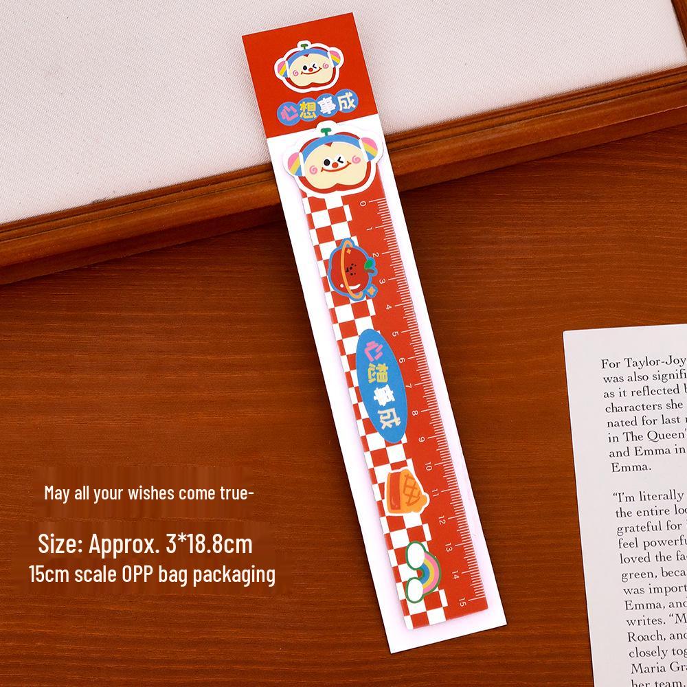 Magnetic Cartoon Cat Ruler Bookmark - Cute & High-Value Stationery Gift for Students