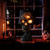 Skeleton Ornaments Resin Figurines With Lamp Miniature Creative Black Sculptures Room Decoration Accessories For Halloween