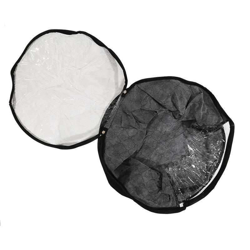 Foldable Wide Brims Hat Organizer Bag with Carrying Handle Oversized Clear Hat Case for Closet