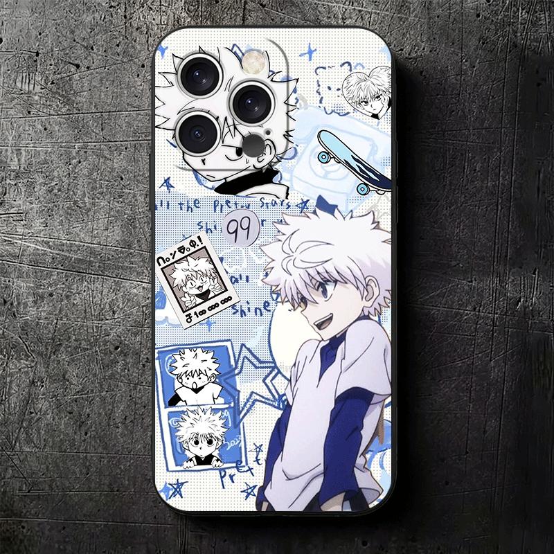 Hunter X-Hunters Killua Soft Phone Case for iPhone 16 16E 17 Air 15 Pro Max 14 Plus 13 Mini 11 12 7 Black Cover Back Shell
