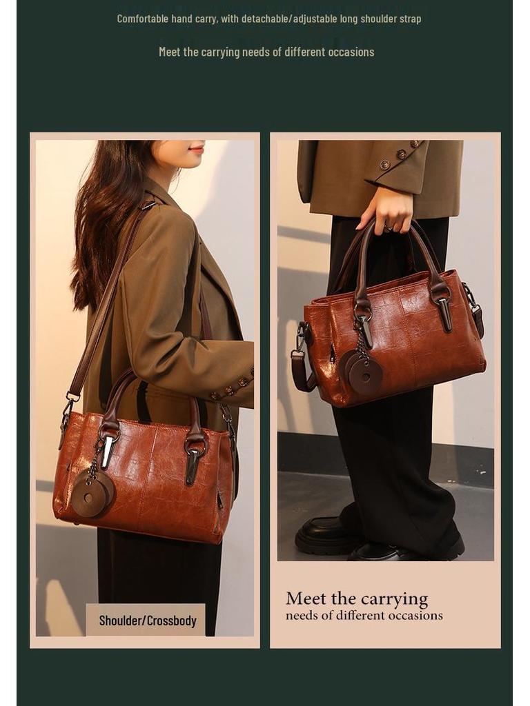 Hongkong 2025 Retro Kolorowy Blok Ręczna Torba Crossbody o Dużej Pojemności Poduszka dla Kobiet