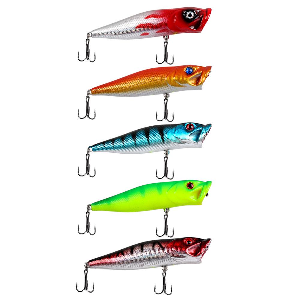 

5PCSBig mouth bumps into water waves9cm/12.7gLure fishing with hard baits for sea and freshwater fishing for mandarin fish and b 9cm 12.7g
