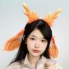 Bunnies Ears Headband Bunnies Tail Reindeer Antlers Headband Deer Antler Hairband for Christmas Halloween Cosplay Costume
