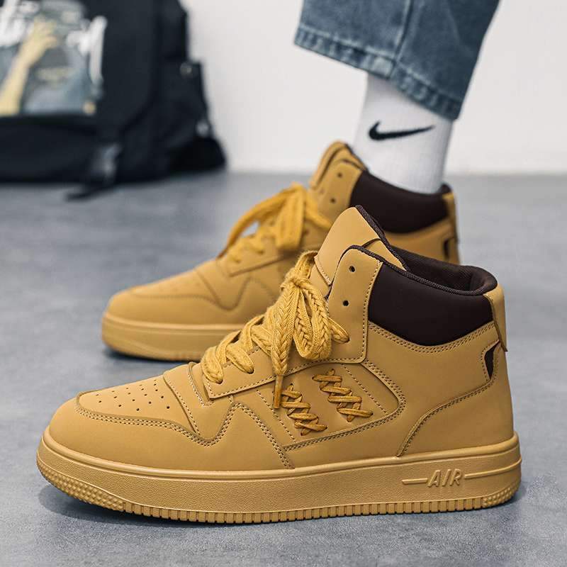 Canvas men's shoes autumn and winter 2025 new boys sports high-top skateboard shoes versatile retro casual winter trendy shoes